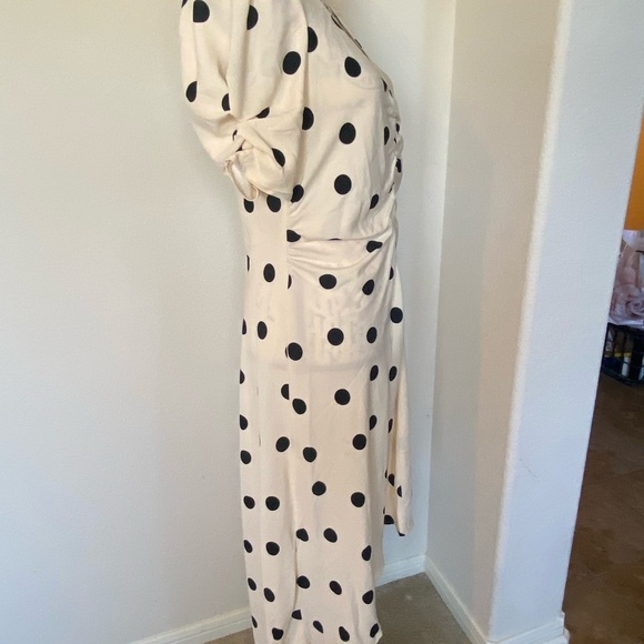 a new day Cream and black Polka Dots High Low Dress NWT - Picture 6 of 11